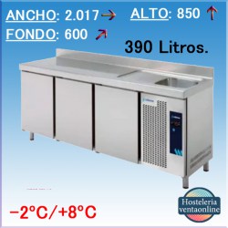 Mesa de Refrigeración con Fregadero Edenox MPSF-200 HC